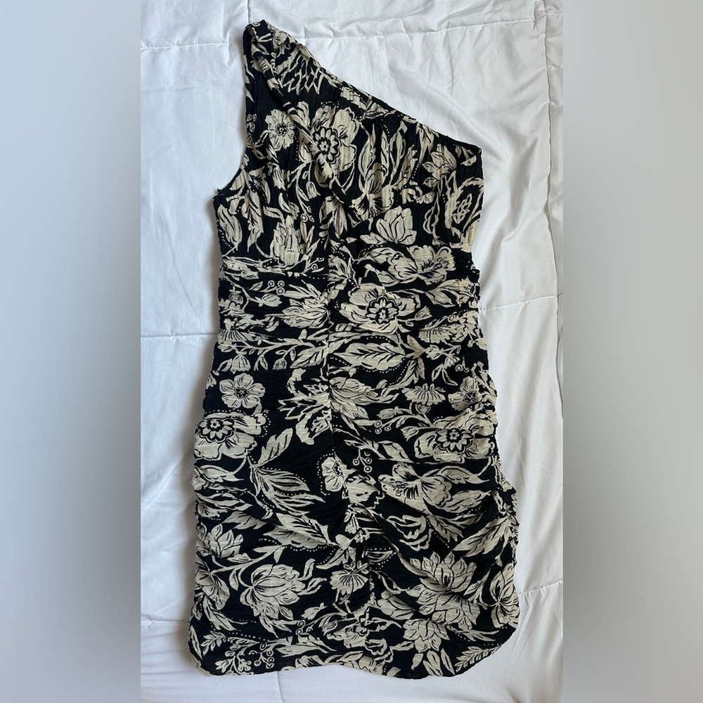 Zara One Shoulder Floral Dress